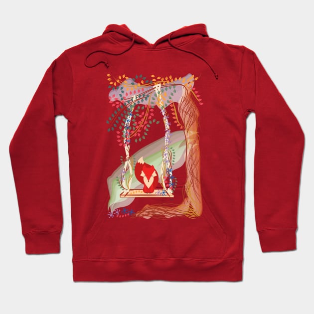 Vibrant Jungle Fox Hoodie by famenxt